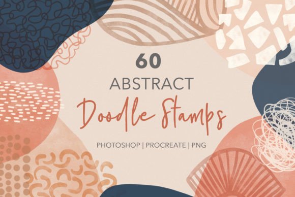 Abstract Doodle Stamps for Procreate & PS