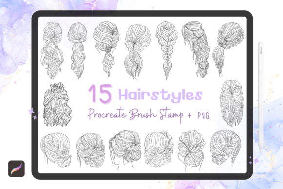 Accelerating Digital Fashion Illustration with Specialized Procreate Hairstyle Stamps