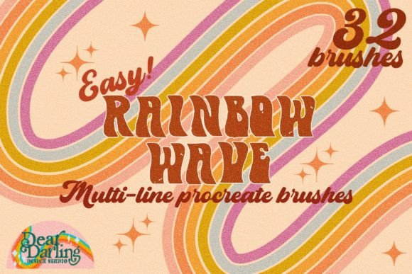 Creating Effortless Color with the Rainbow Wave Procreate Brush Set