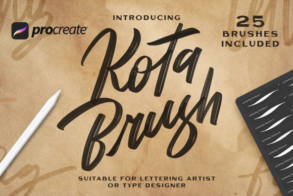 Mastering Digital Typography with Kota Lettering Procreate Brushes