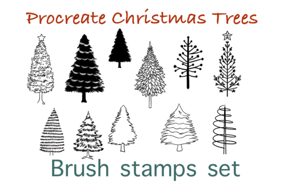 Mastering Festive Digital Art with the Christmas Tree Procreate Stamp Brush Set