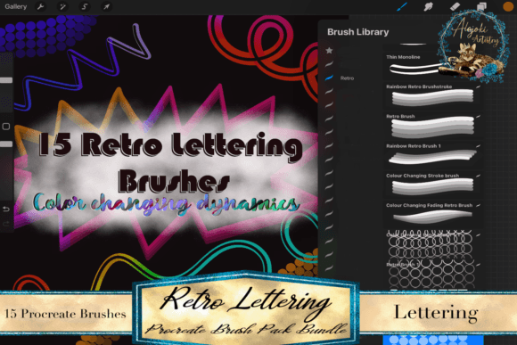 Reviving Vintage Vibes with Retro Procreate Lettering Brushes