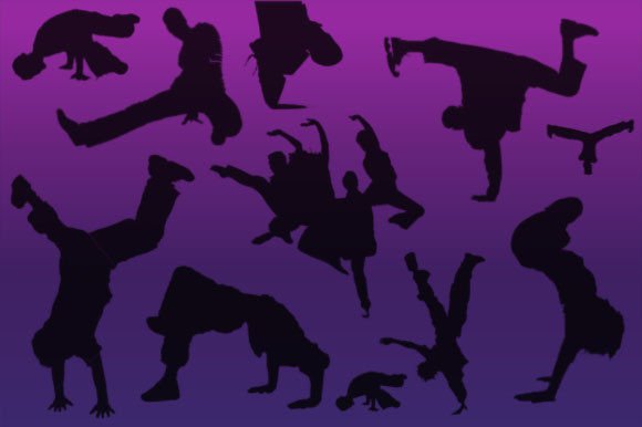 Strategic Visual Communication with 12 Dancer Silhouette Photoshop Brushes