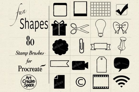 Streamline Your Digital Art Workflow with Basic Shapes Procreate Stamps Brushes
