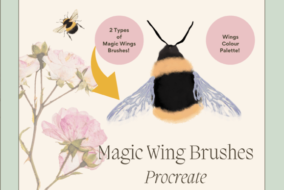 Unlocking Ethereal Art with the Procreate Magic Wings Brushes Palette