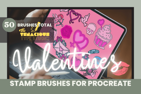 Valentine’s Day Stamp Brushes for Procreate
